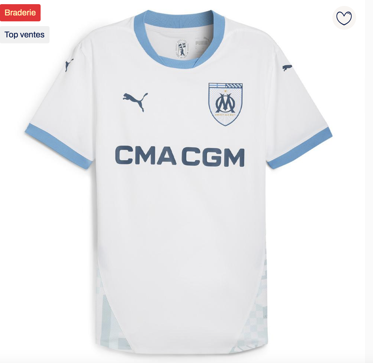 Maillot OM Authentic Domicile Homme Puma 2024/2025