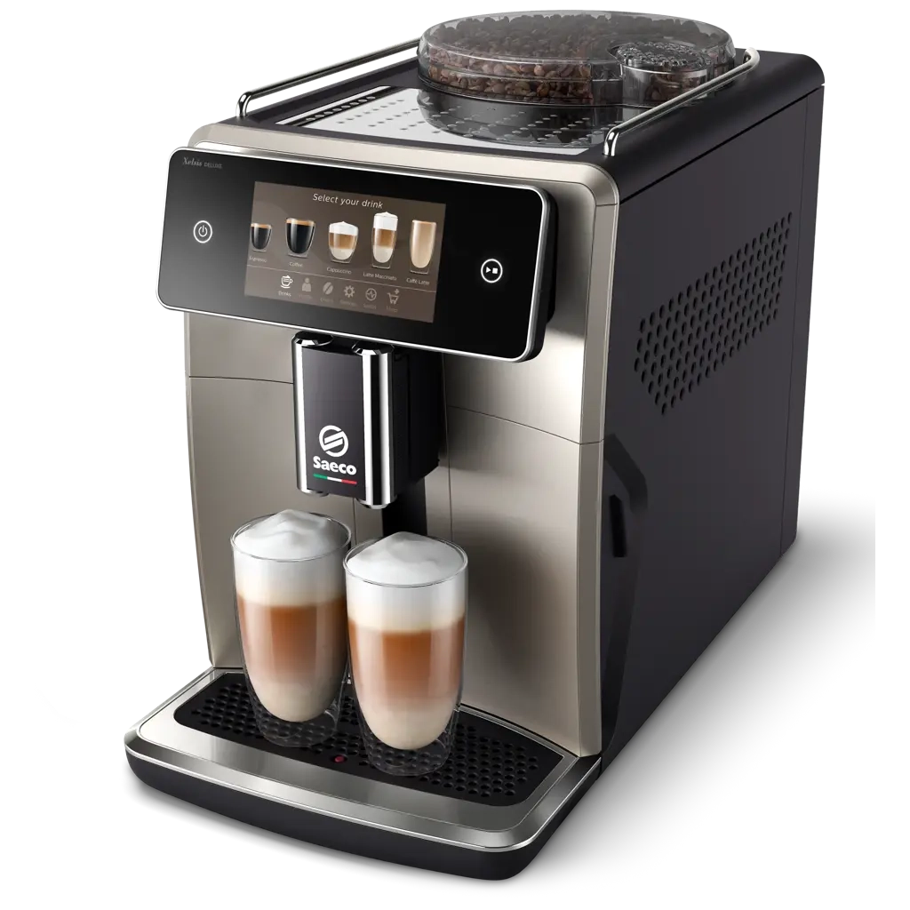 Machine à Café Xelsis Deluxe Expresso Broyeur Saeco SM8782/30 - 50 Boissons, Écran 5", Noir