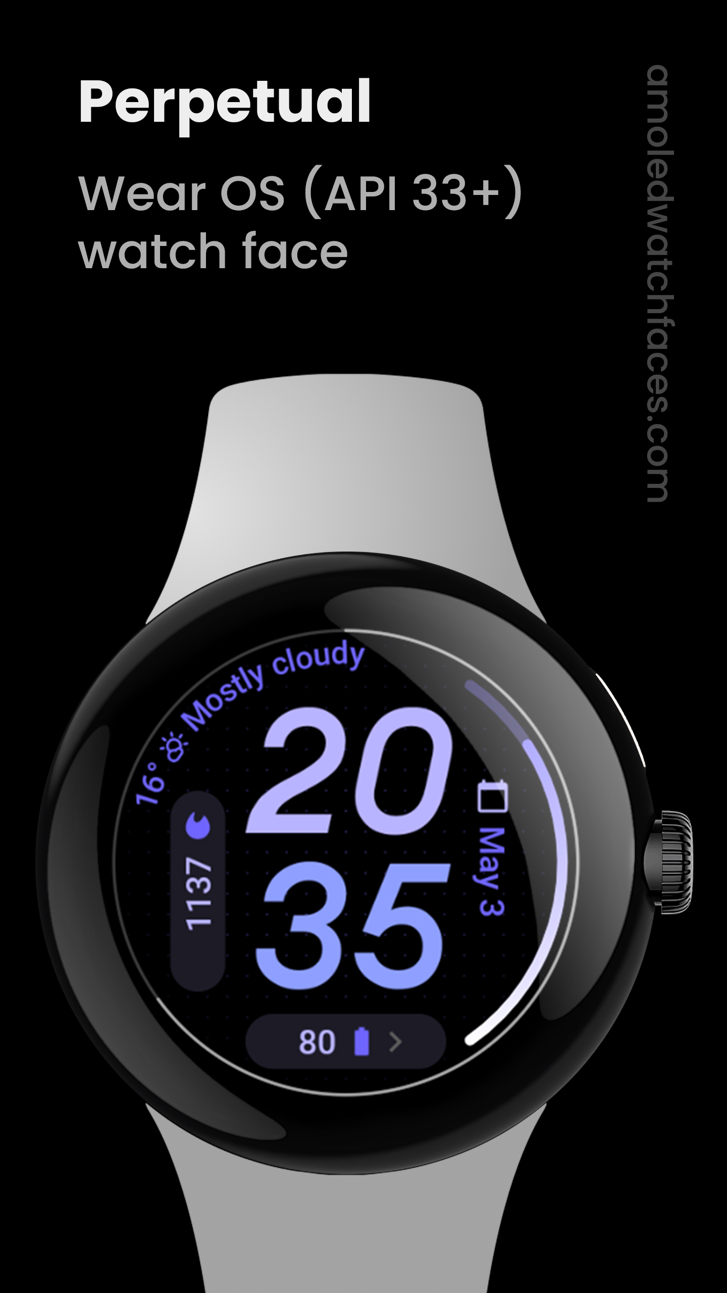 Cadran Montre Connectée Perpetual Watch Face (Dématérialisé - Wear OS)