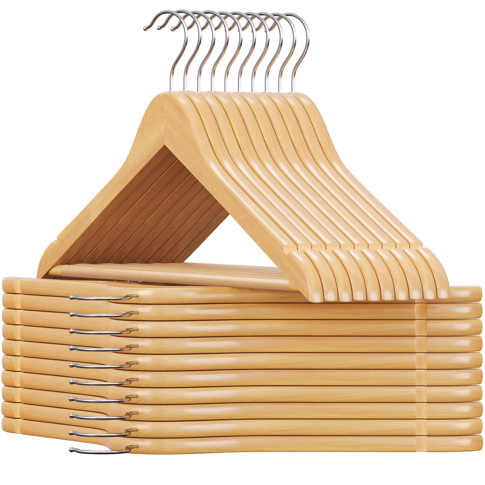 Lot de 20 cintres en bois d'érable Songmics (vendeur tiers)