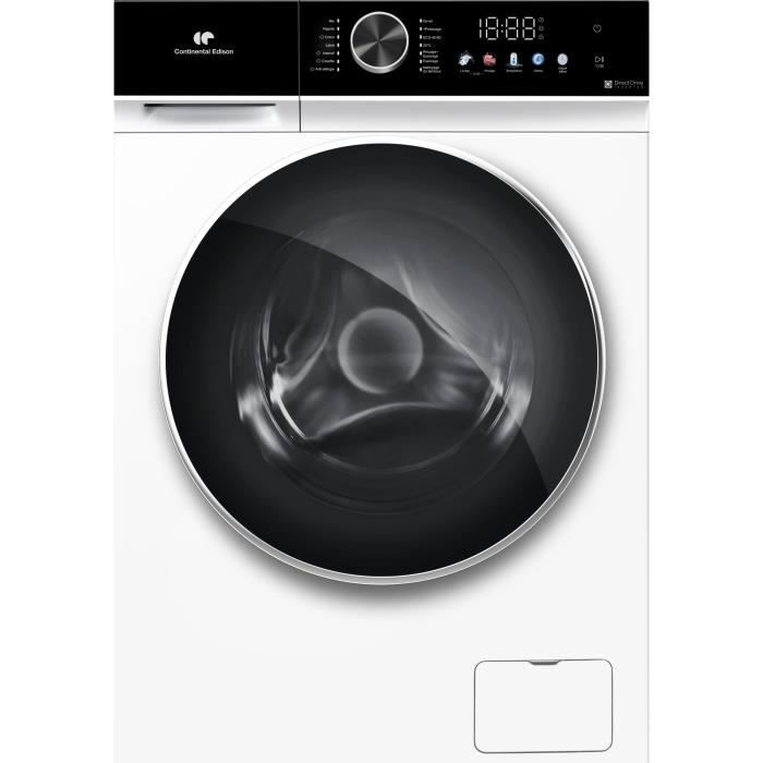 Lave-linge hublot - Continental Edison, Cell1012DDW1, 10 kg, moteur induction