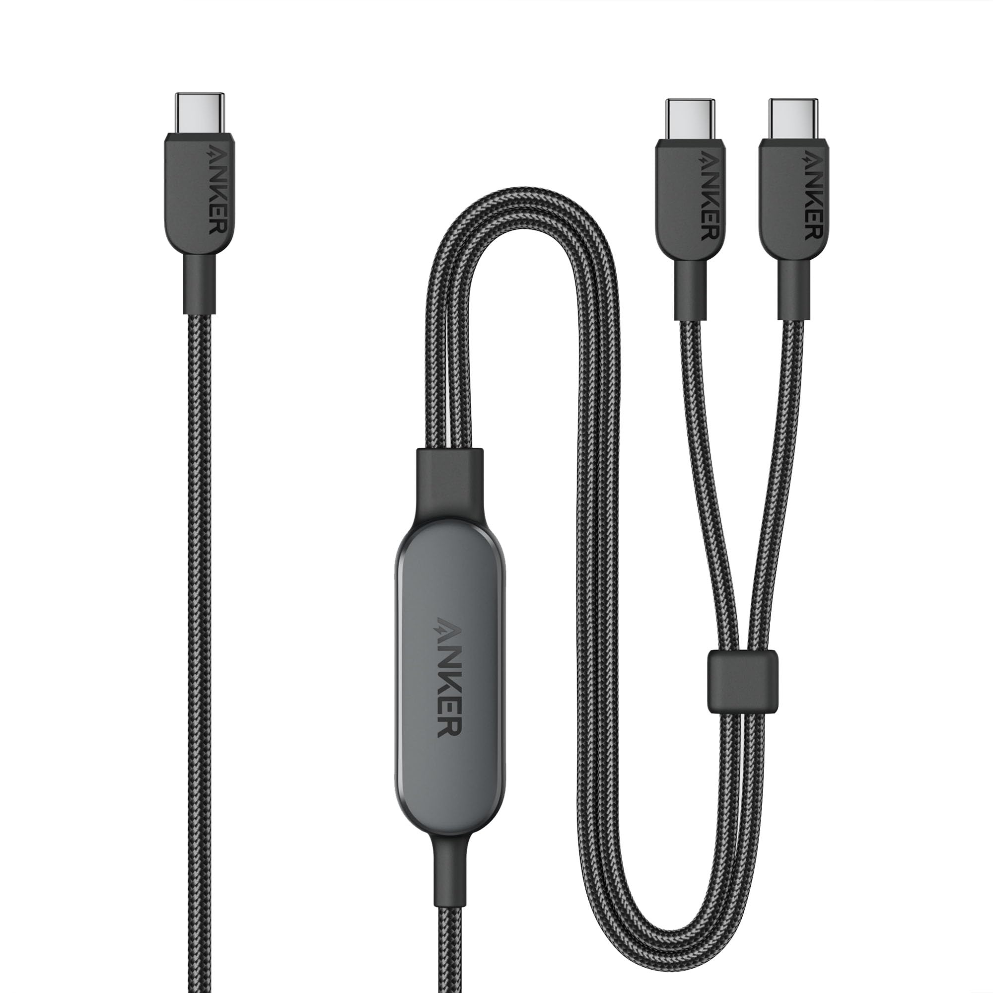 Câble Anker USB C vers USB C - Tressé, 2 en-1, 140W Max, Charge Rapide (Vendeur Tiers)