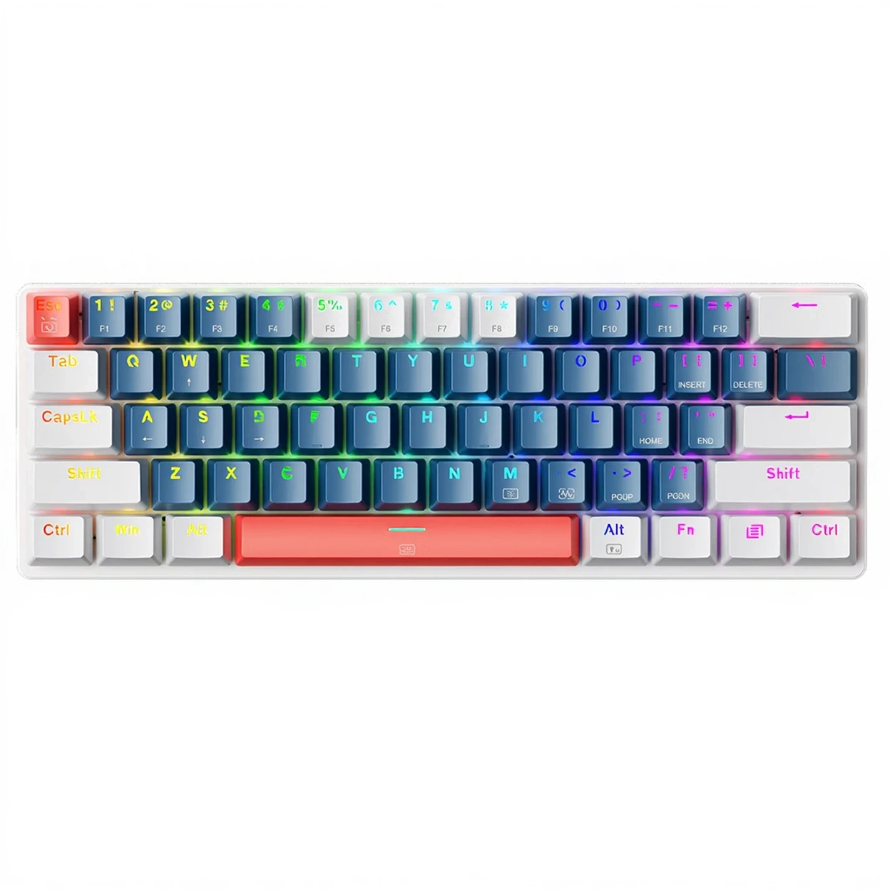 Clavier mécanique filaire Machenike K500-B61 60 % avec switchs bruns et éclairage RGB