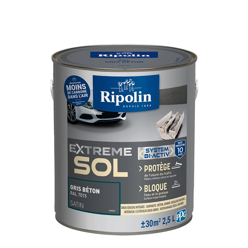 Peinture Ripolin pour sol Haute Résistance Intérieur/Extérieur Finition Parfaite des Sols