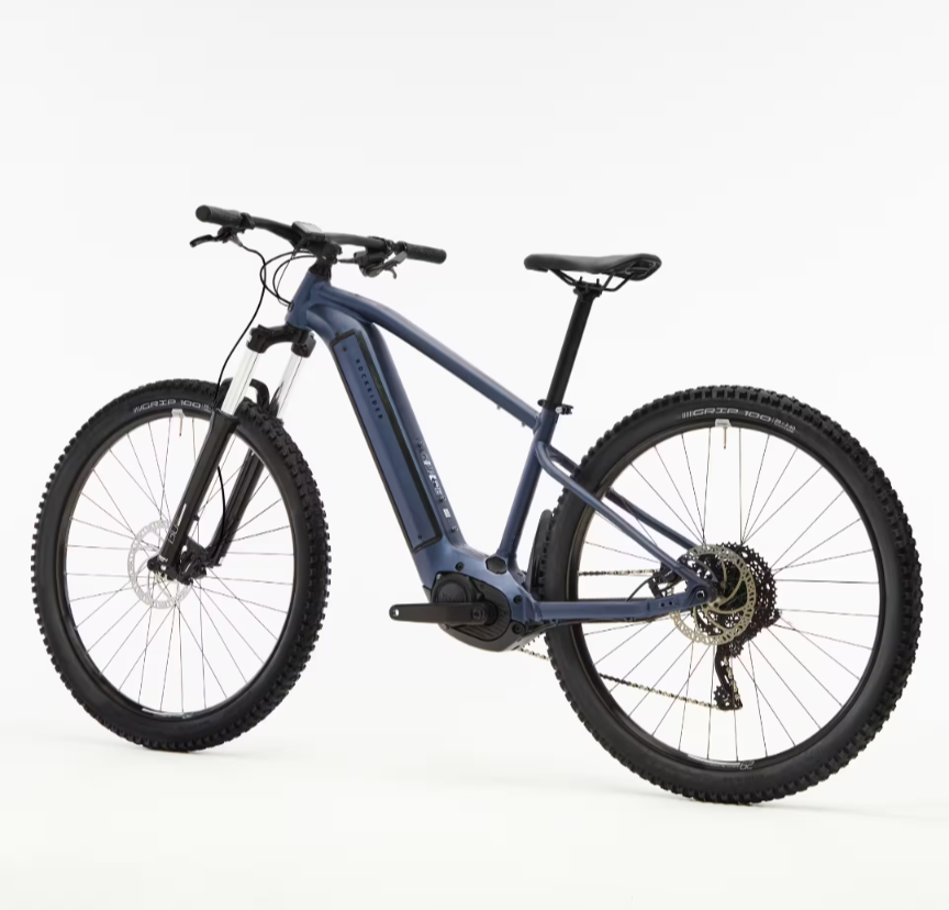 VTT Électrique Rockrider E-Expl 520, vélo semi-rigide 29" - bleu nuit, Du S au XL