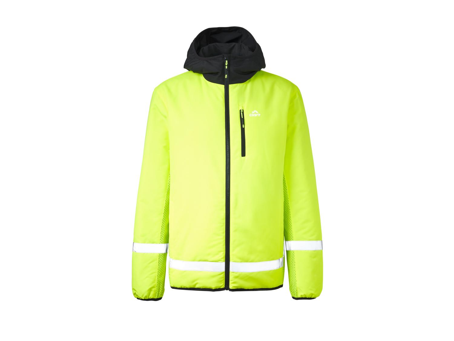 Veste de vélo réversible homme Crivit - Taille au choix, jaune fluo & noir, Tissu déparlant