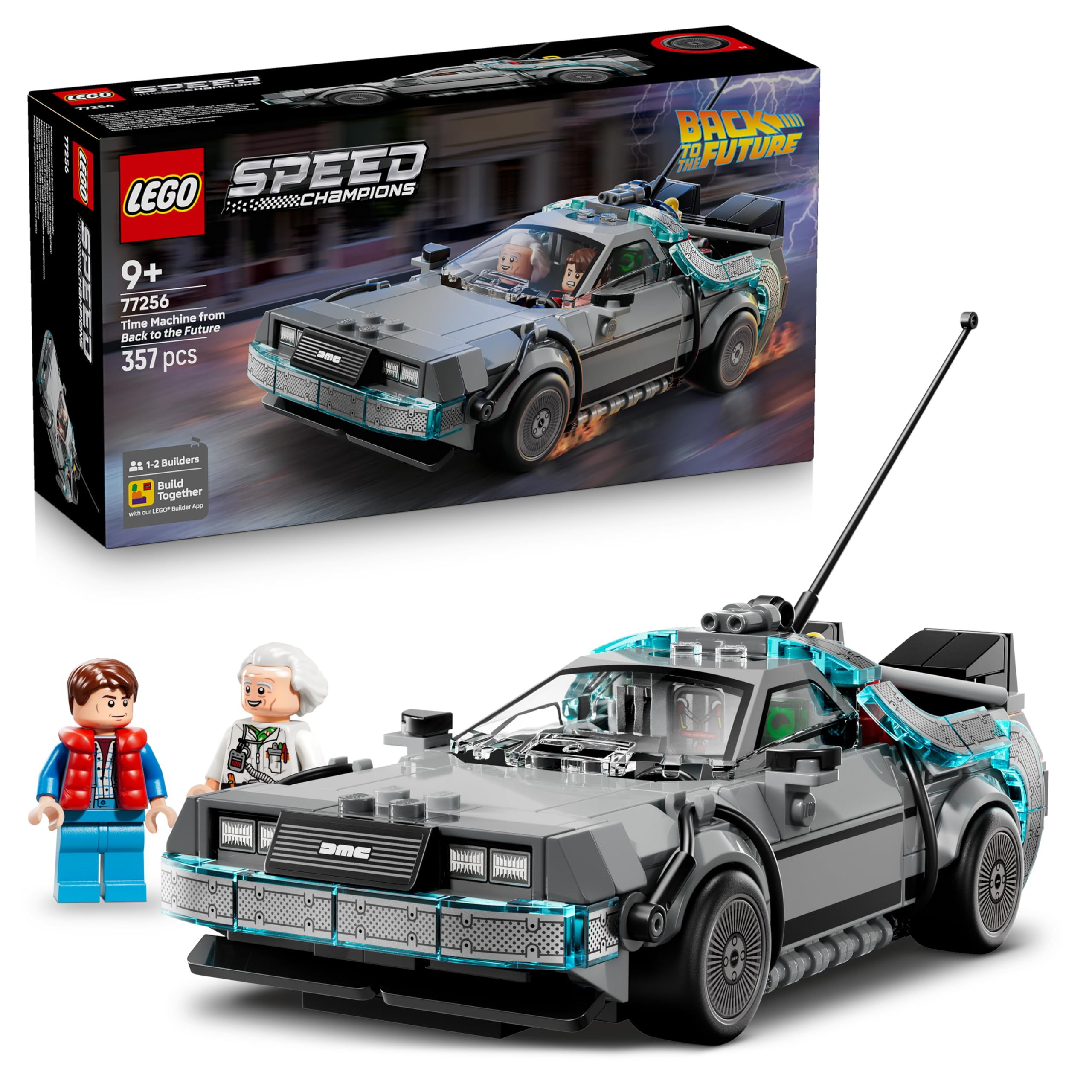 Jouet de construction Lego Speed Champion 77256 - La Machine à Remonter le Temps de Retour vers le Futur