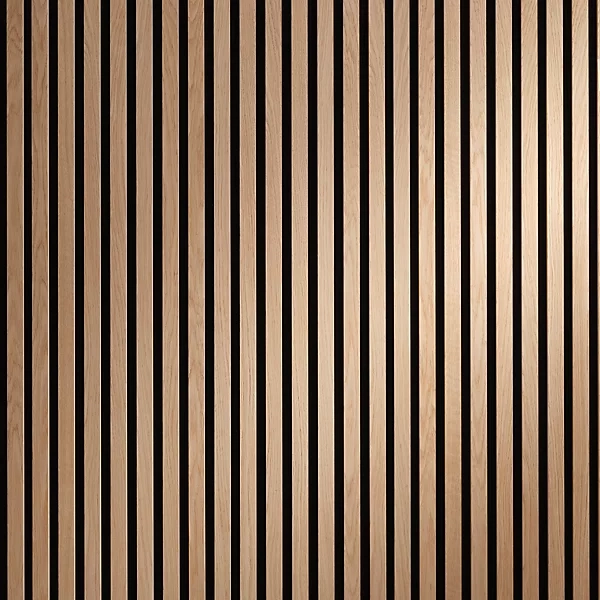 Tasseau décoratif lamelles en bois sur feutrine 30 x 60 cm
