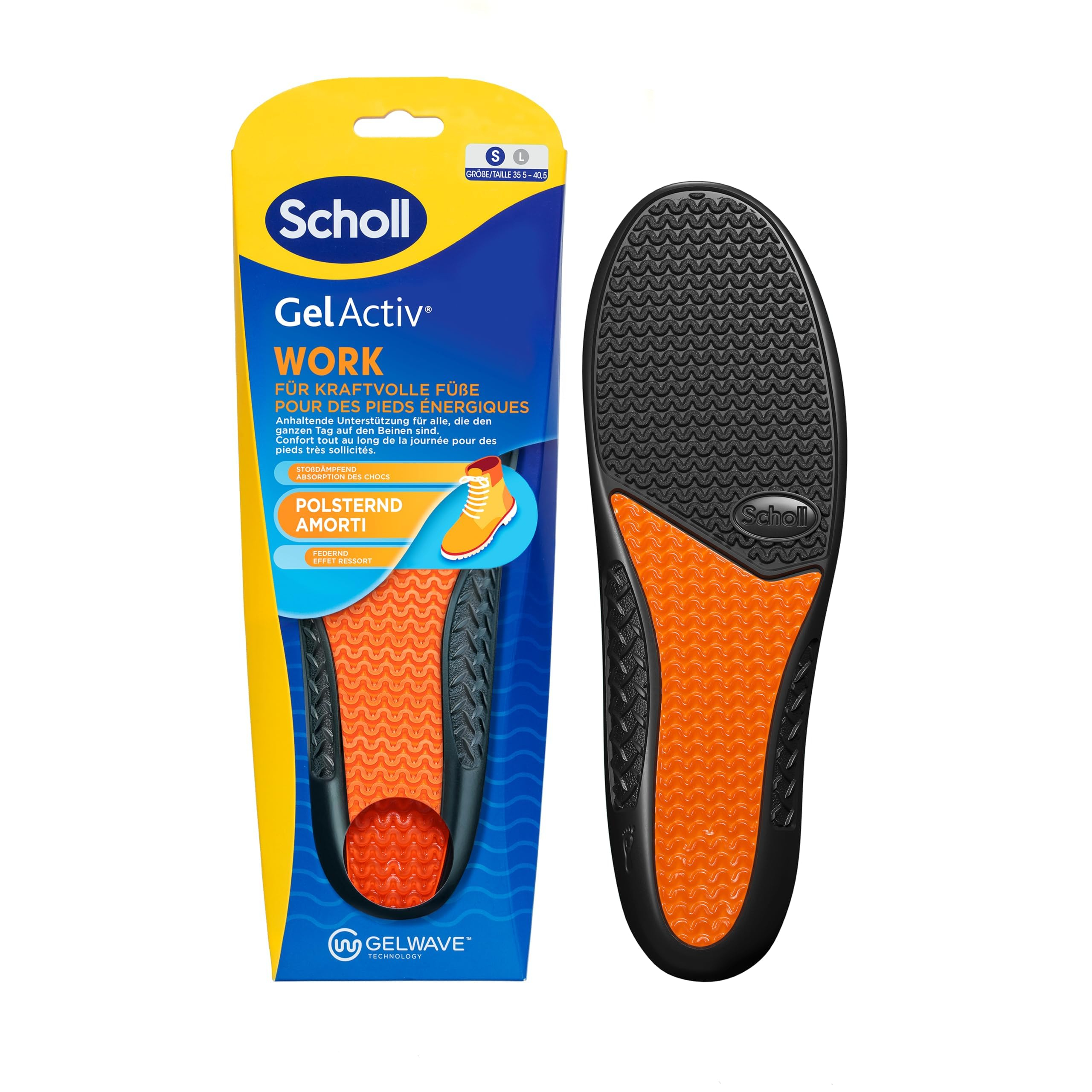 Semelles Scholl GelActiv Work - Taille S, pointure 35,5 à 40,5