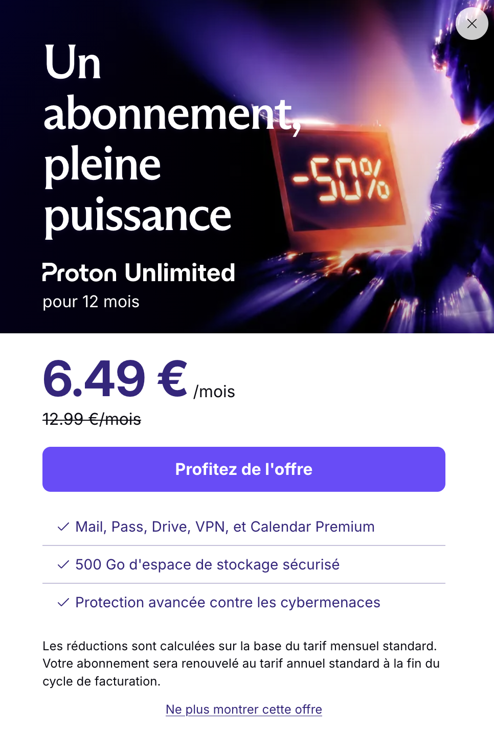 Abonnement 1 an Proton Unlimited - proton.me