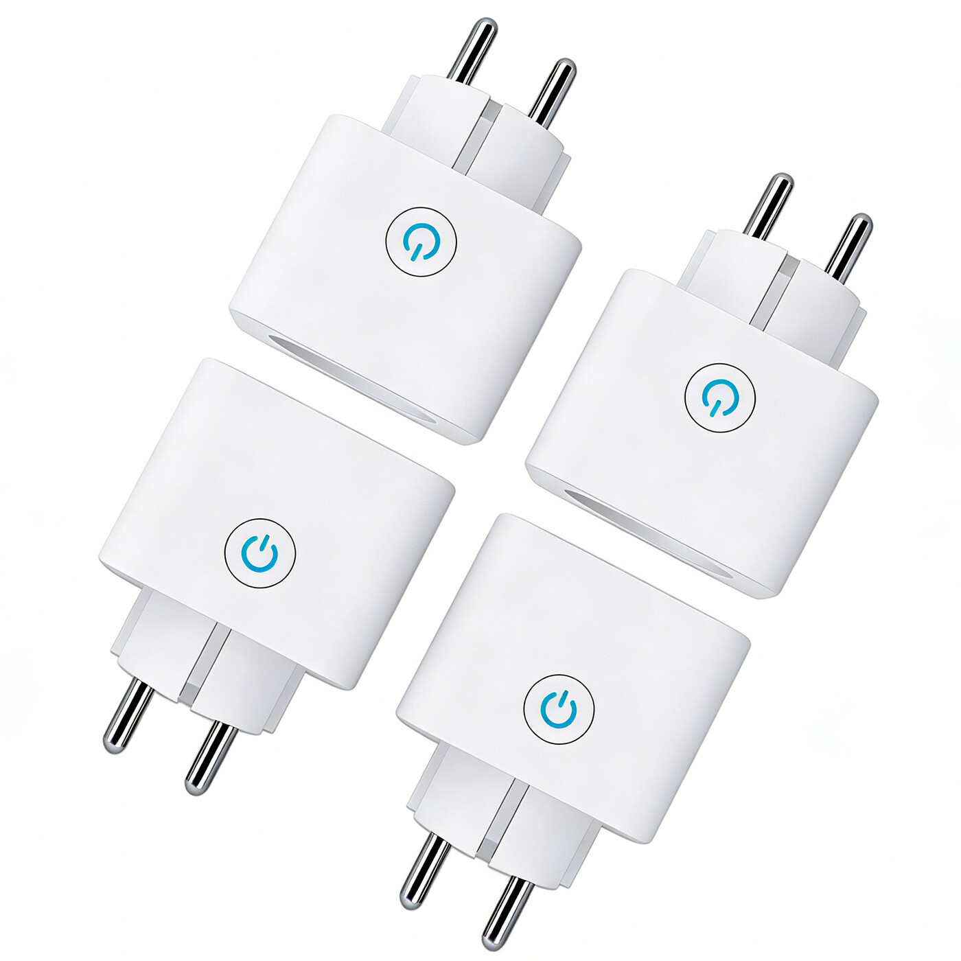 Lot de 4 prises connectées Antela Wi-Fi 16 A avec suivi de consommation, Compatibles Alexa & Google Home, 3680 W