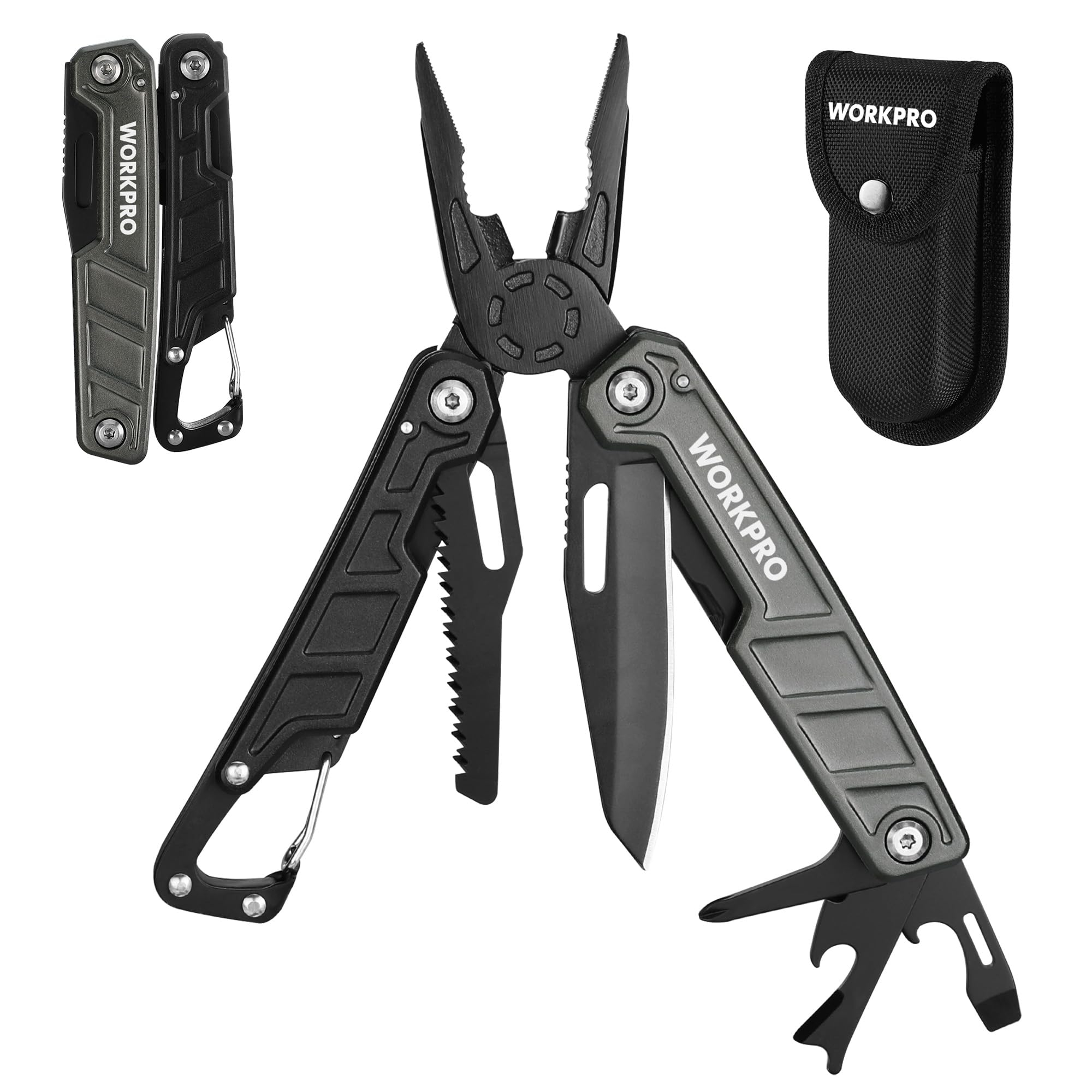 Couteau Multifonction Workpro avec Etui Pince Scie Tournevis Ouvre-Boîte (Vendeur tiers)