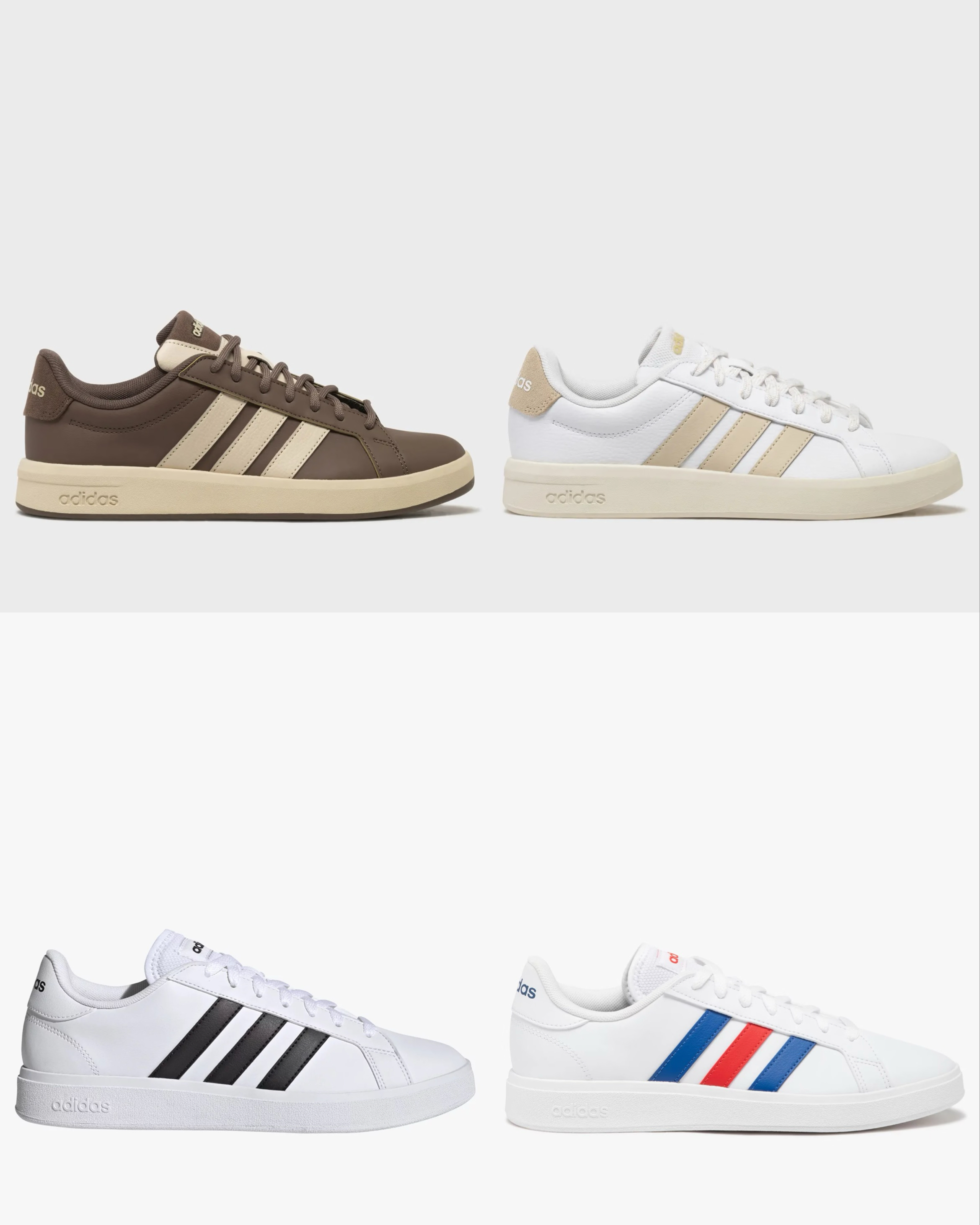 Sélection de Chaussures Adidas à 27,49€ - Ex : Baskets Adidas Grand Court Base 3.0 - Marron, Taille du 41 au 46