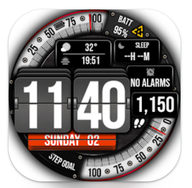 Cadran Montre Flip Clock Legacy Gratuit sur Android