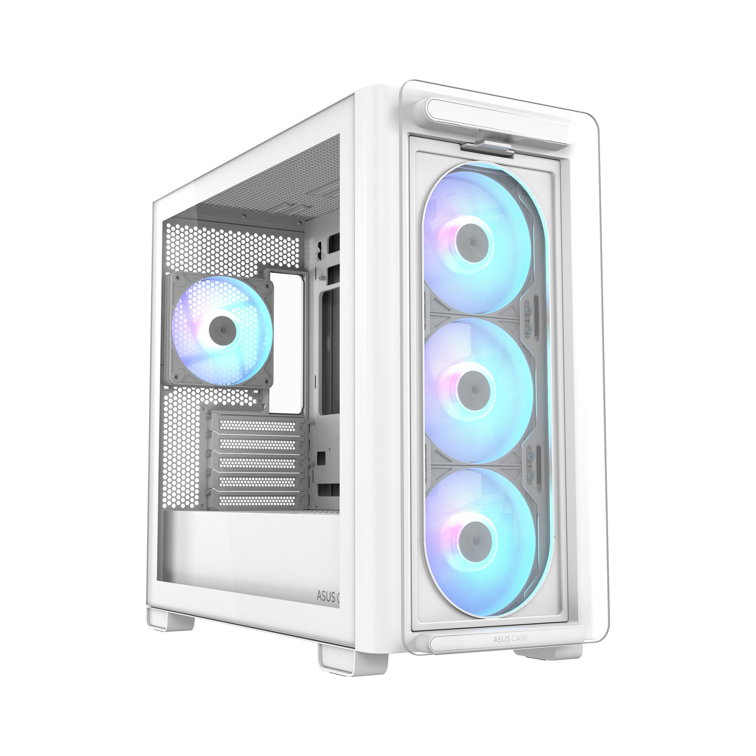 Boîtier PC ASUS A21 PLUS ARGB mATX – Verre trempé, 4 ventilateurs ARGB