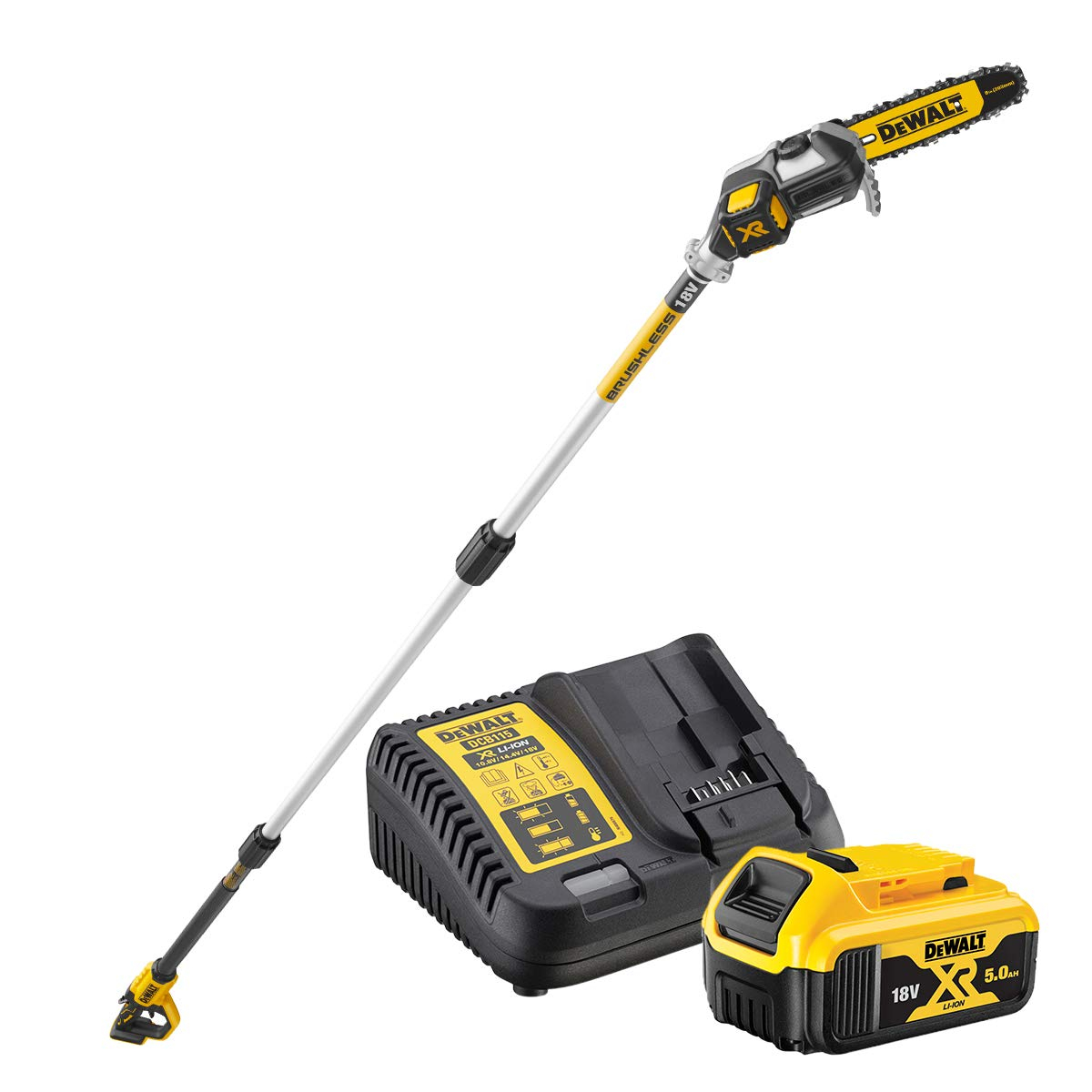 Élagueuse sur Perche Brushless XR Dewalt DCMPS567P1-QW - 18V, Batterie 5AH Li-Ion (Vendeur Tiers)