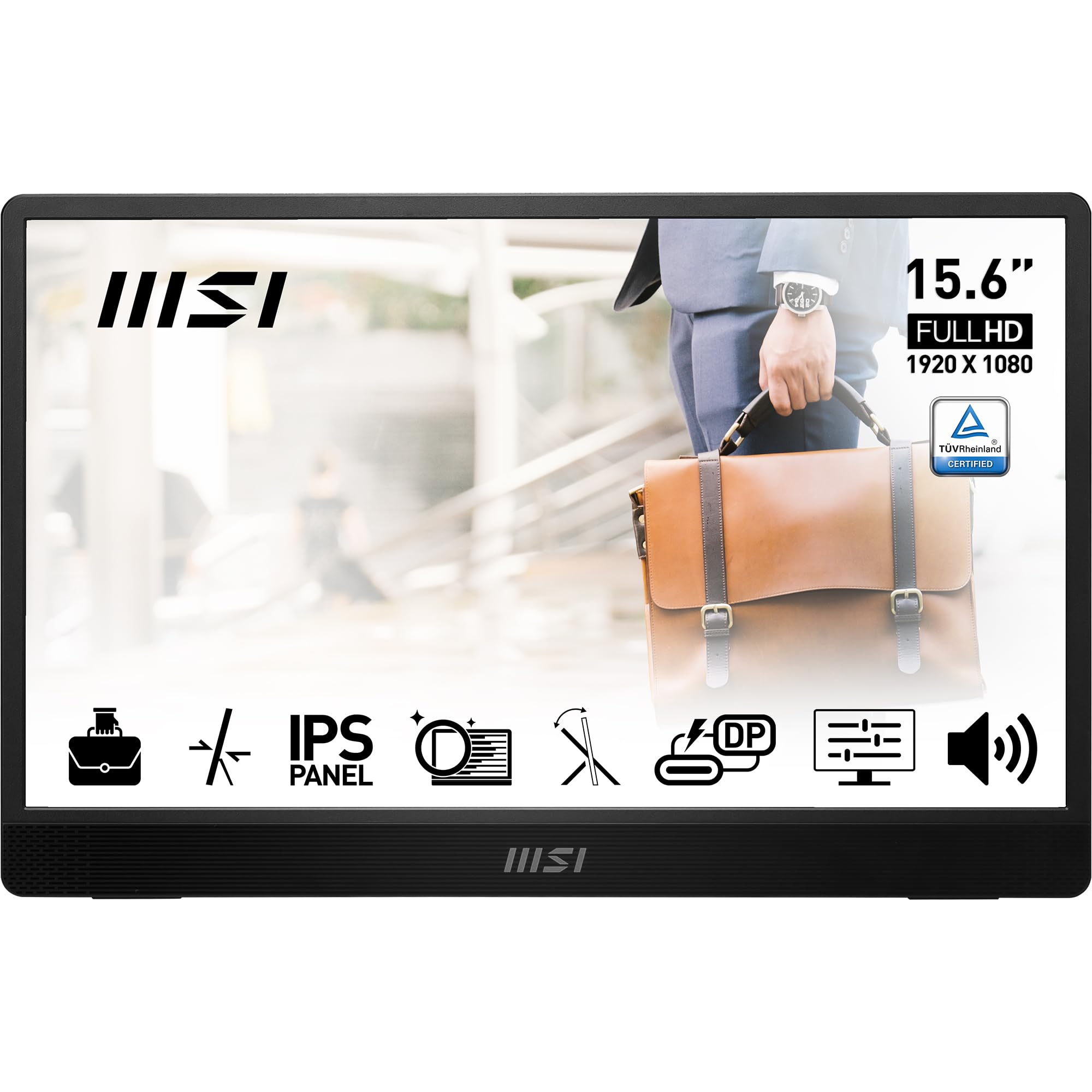 Écran portable 15,6" MSI Pro MP161 E2 - FHD IPS, USB-C