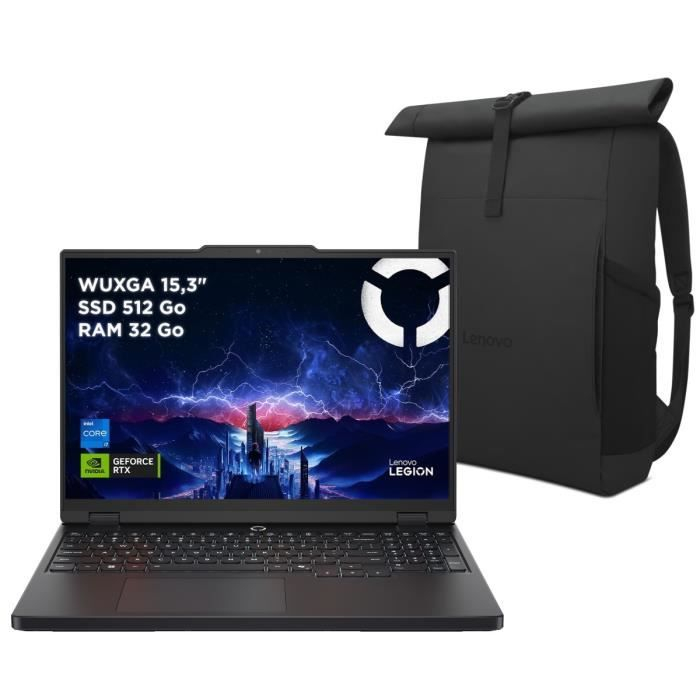 PC portable 15,3" Lenovo Legion 5 15IRX10 - Sans OS, 165Hz, i7-13650HX, RTX 5070 115W, 32 Go RAM, 512 Go SSD + Sac