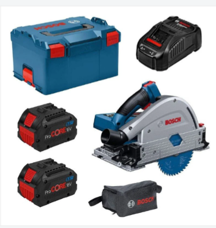 Scie plongeante BOSCH GKT 18V-52GC+ 2 batterie 5Ah et chargeur +Lboxx