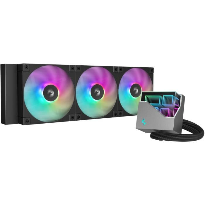 Watercooling AIO Deepcool LT360 ARGB - Ventilateurs 3x 120 mm ARGB, Noir