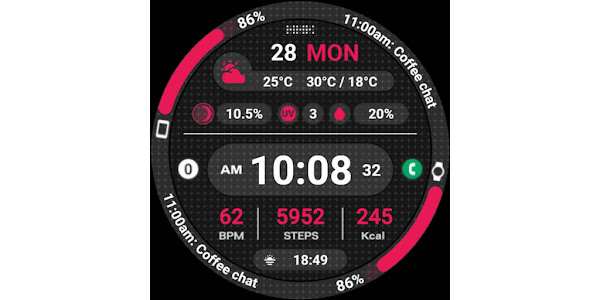 Cadran HMK WD048 gratuit sur Wear OS (Dématérialisé - Google Play)