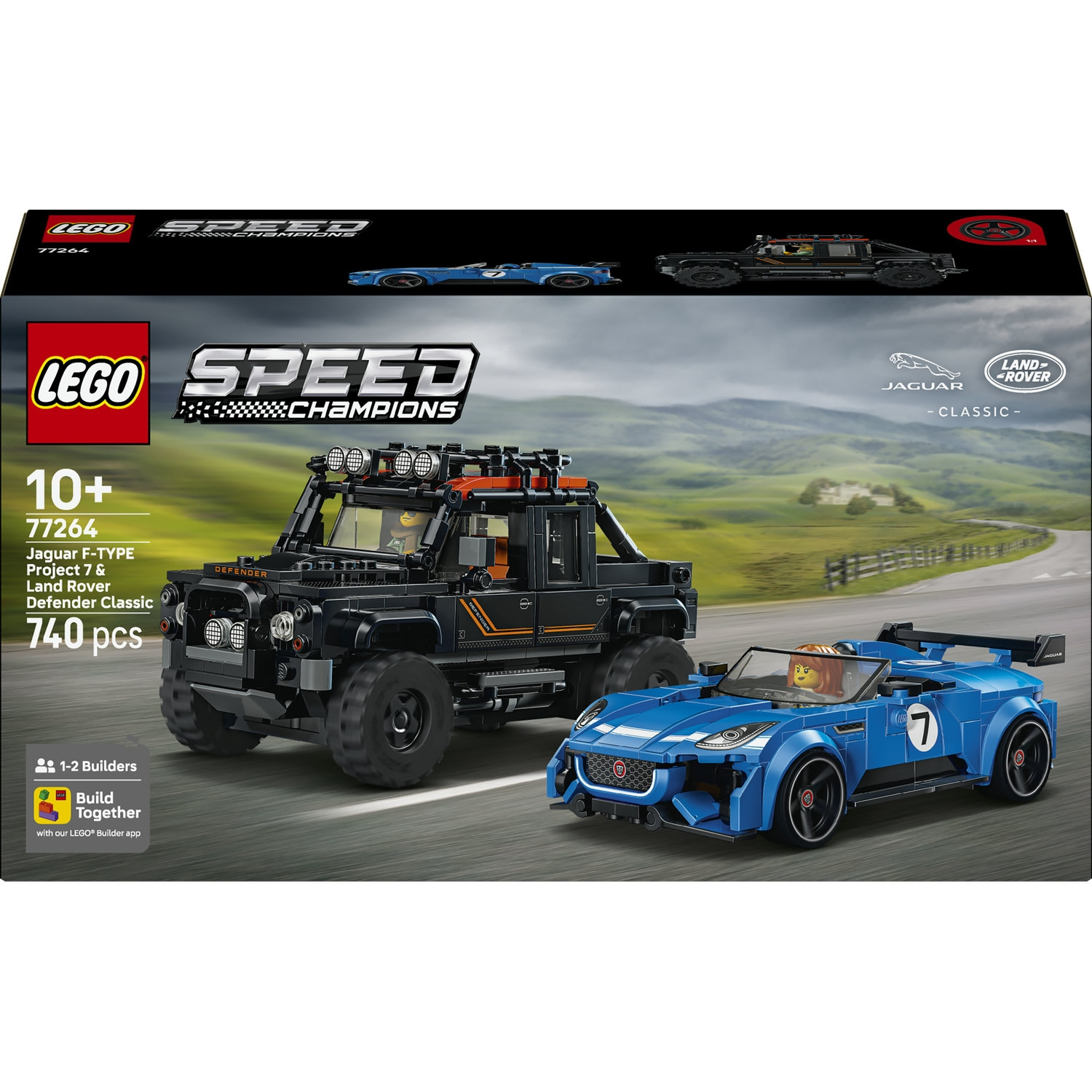 Jeu de construction Lego Speed Champions 77264 La Jaguar Project 7 et le Land Rover Defender