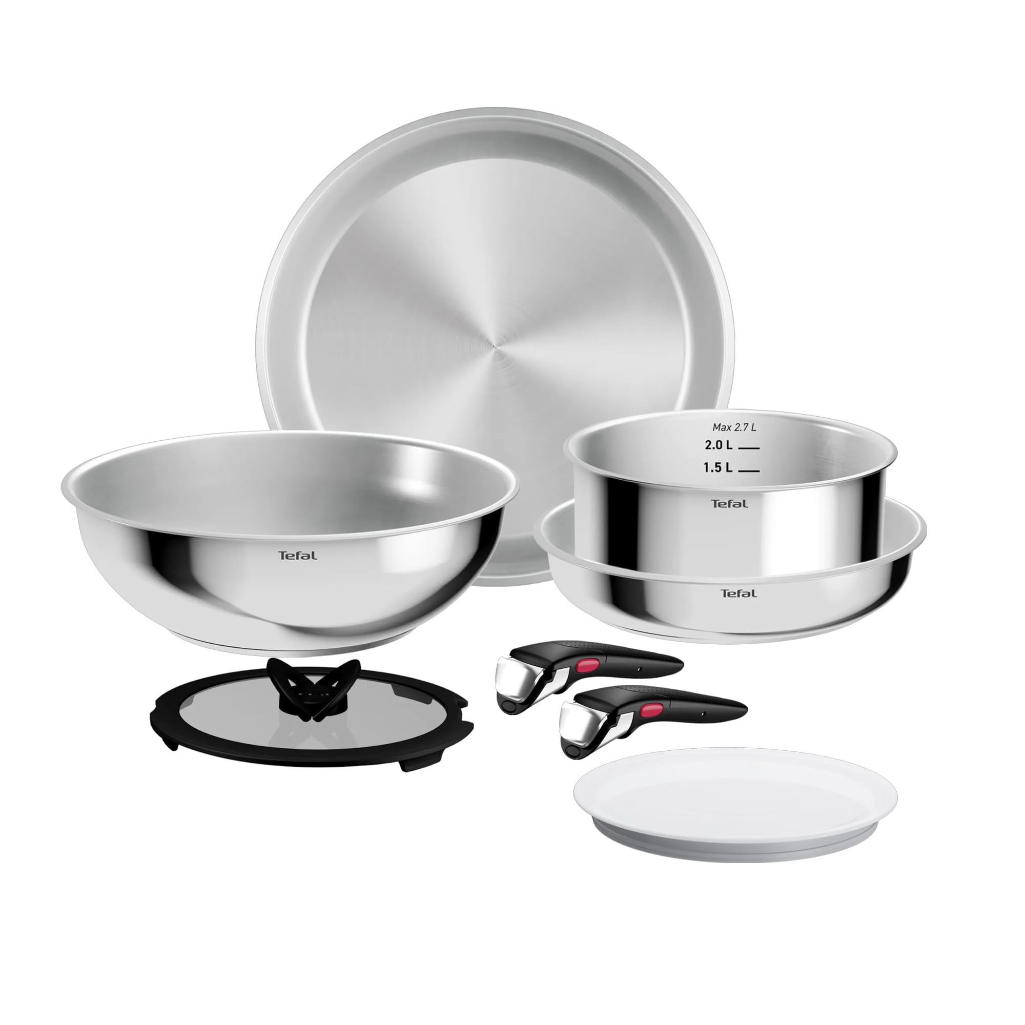 Batterie de cuisine Acier inoxydable Tefal Ingenio Comfort Max - 8 pièces