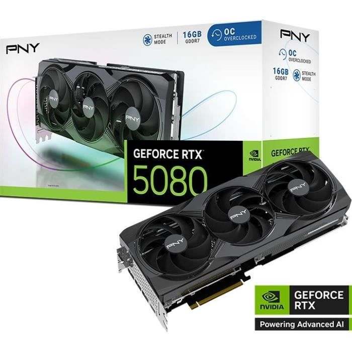Carte graphique PNY GeForce RTX 5080 - 16 Go