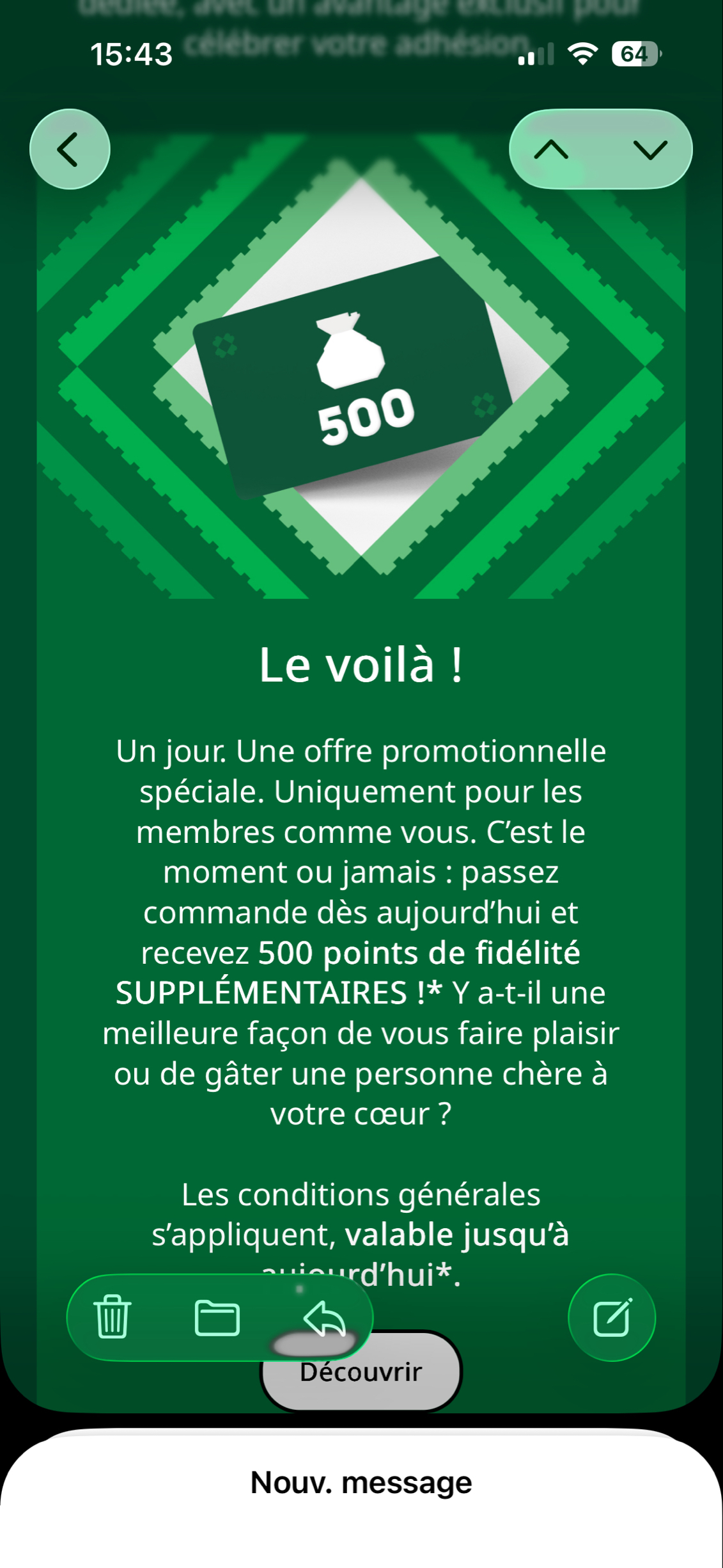 [Membres] 500 points de fidélité offerts pour tout commande