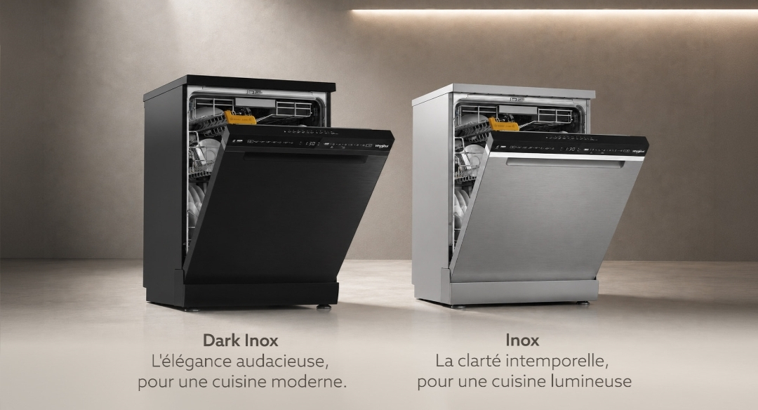 Sélection de Lave Vaisselle Whirlpool Maxispace 15 couvert (W8FHS61BS) - Ex : Dark Inox/noir (Inox à 419,99€)