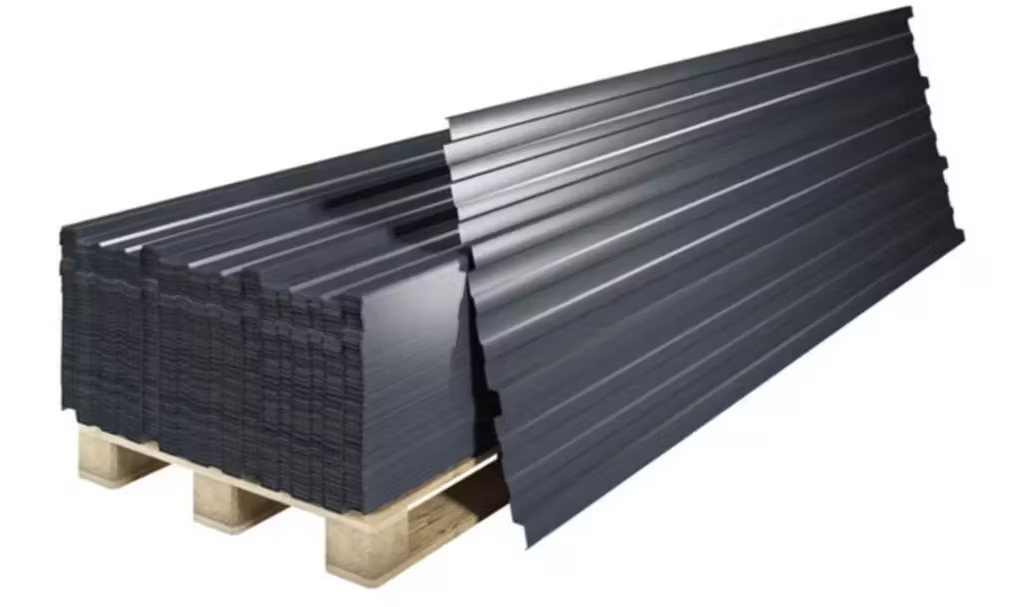 Plaque Tôle Bacacier - Gris Anthracite, Acier galvanisé, 3x0,9m, Épaisseur 0,5mm (9,90€/m²)