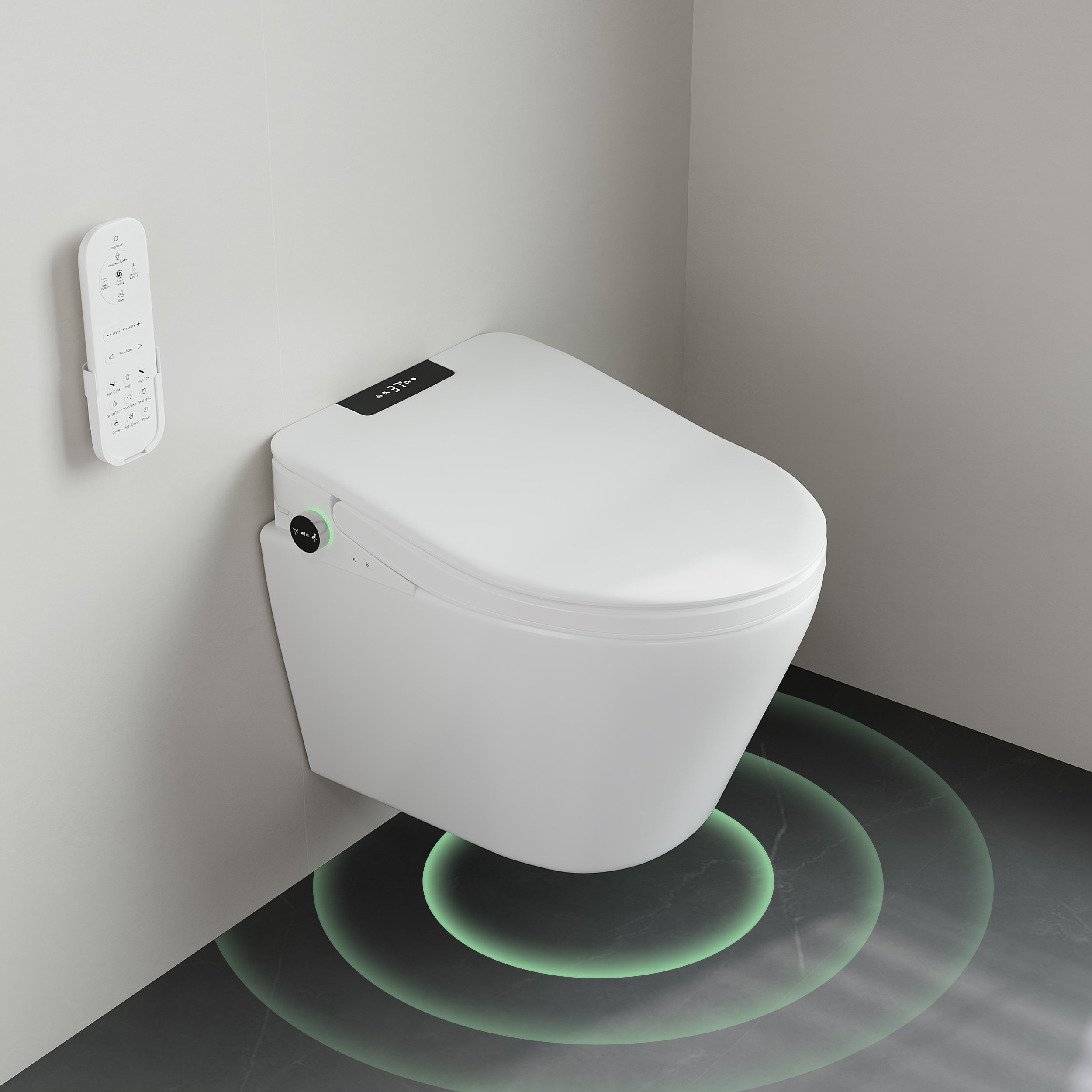 Abattant WC Japonais Intelligent Homary - avec Ouverture Automatique du Couvercle, Forme en U (Via Coupon)