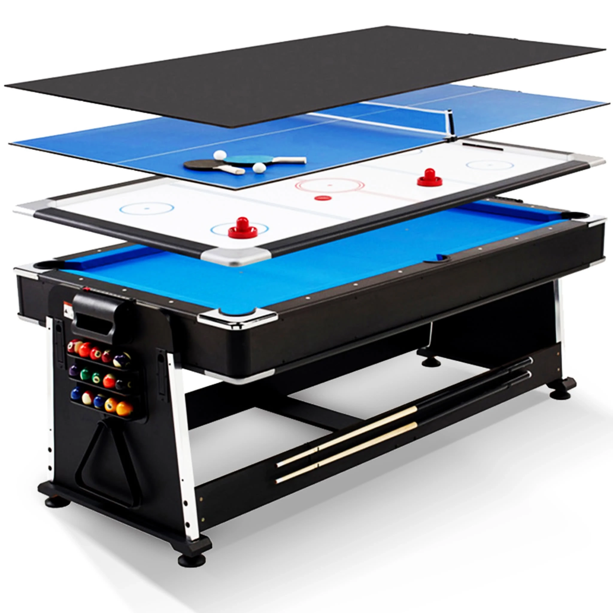 Table multi-jeux convertible 4-en-1 Ibernest - 204 cm, Billard, ping-pong, air hockey et table à manger (ibernest.fr)