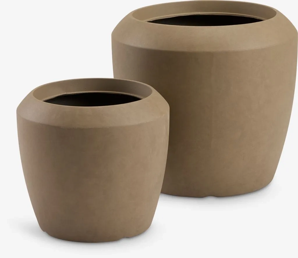 Lot de 2 bacs à fleur - diamètre 34 et 25, brun Teist (via retrait en magasin)