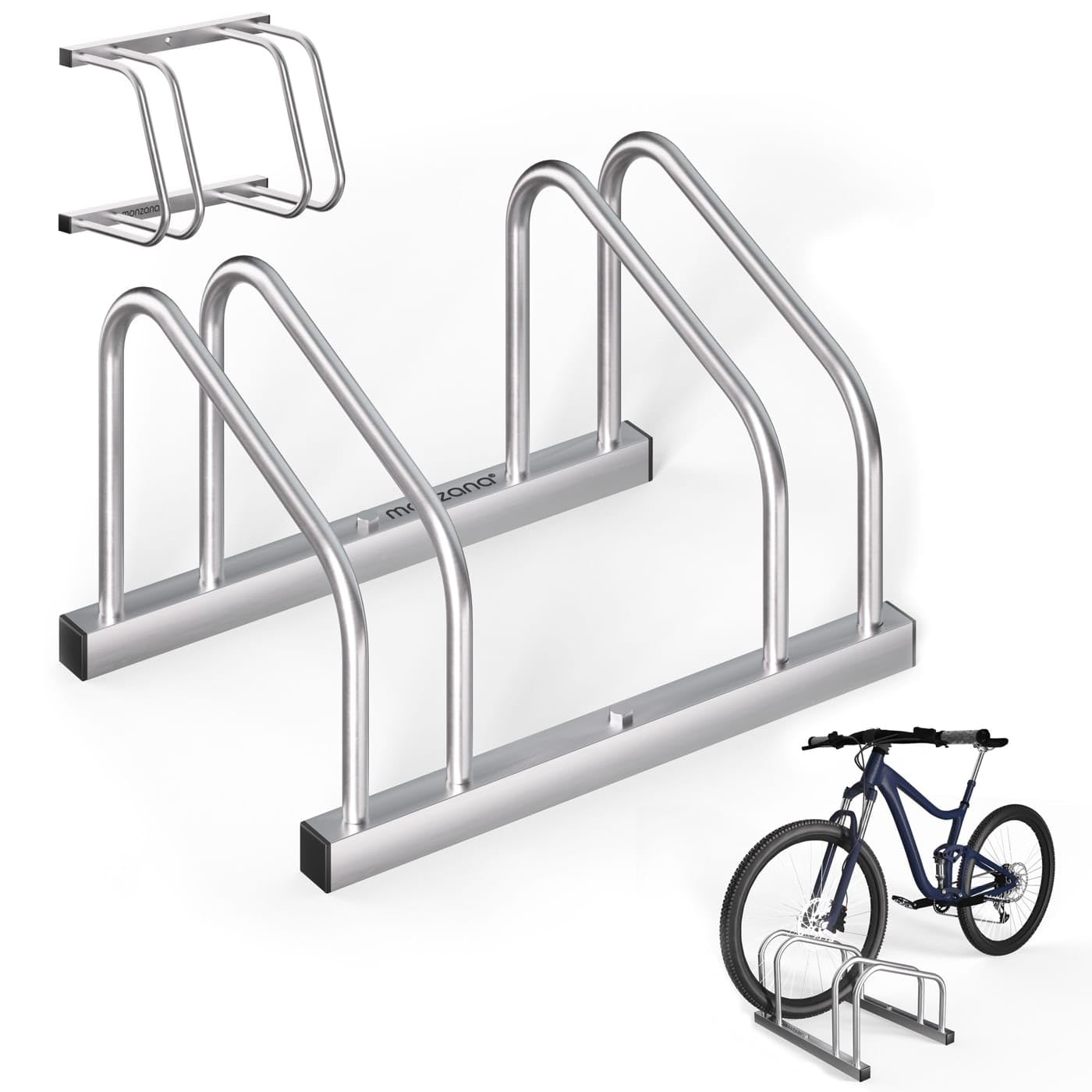 Râtelier 2 vélos Monzana, 50 x 32 x 27 cm, pneus 30-65 mm (vendeur tiers)