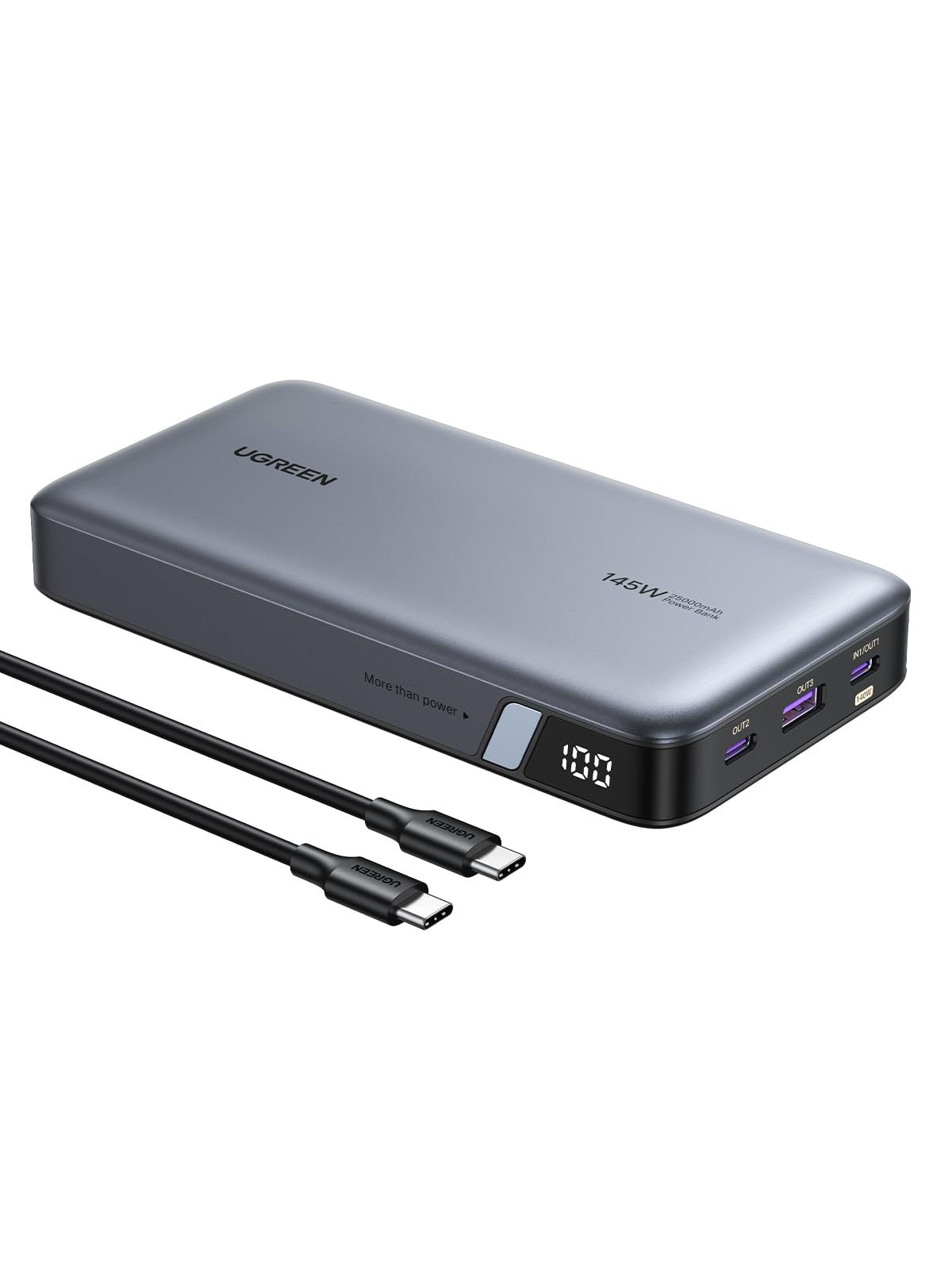 Batterie Externe Ugreen Nexode 145W - 25000 mAh, 145W, triple connectique (Vendeur Tiers Ugreen)