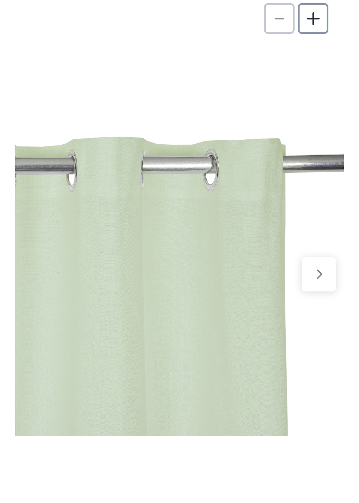 Rideau tamisant Inspire, Leya coton, vert H.280 x l.140 cm