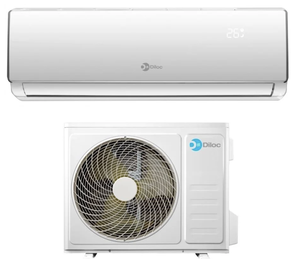 Climatiseur monosplit Diloc Miami 12000 BTU - R-32, Wi-Fi intégré, A++/A+++, mode froid/chaud