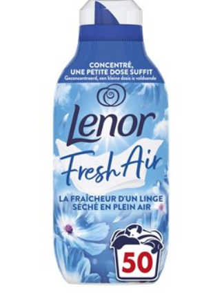 Sélection d'adoucissants Lenor en promotion. Ex: Lot de 2 Lenor Fresh Air Fraîcheur Matinale - 2 x 700ml (via 8.96€ sur la carte)