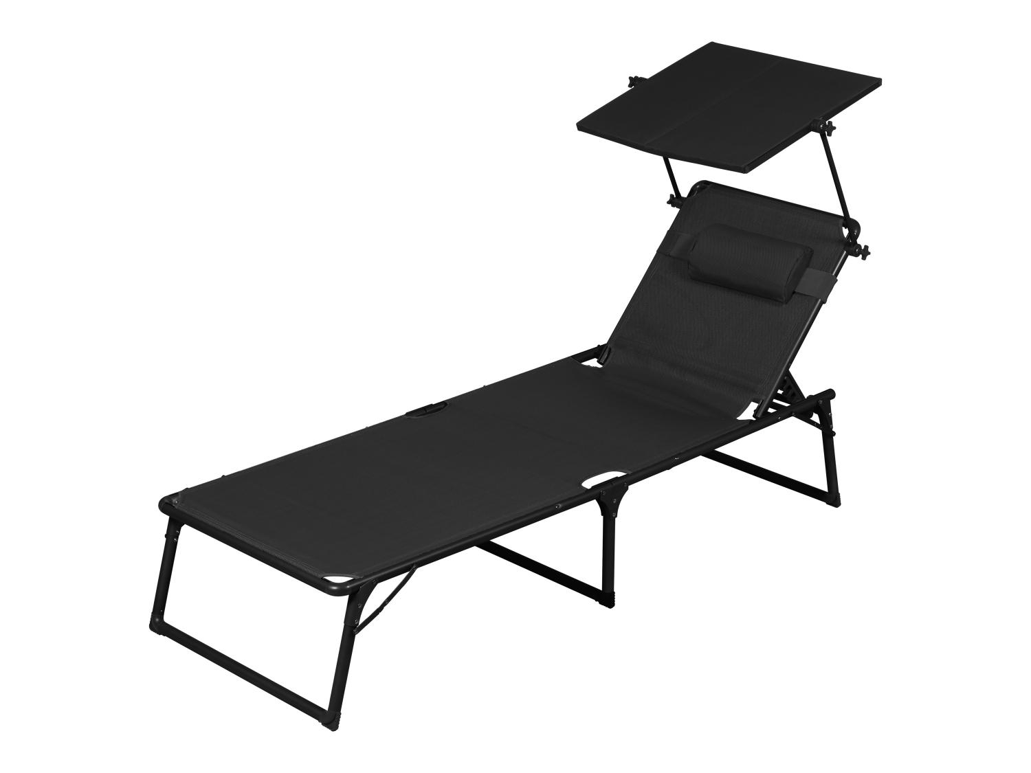 Bain de soleil Livarno Houston - aluminium pliable, dossier 5 positions