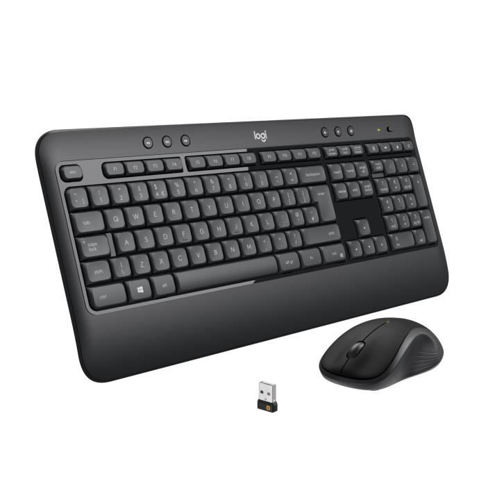 Ensemble Clavier + Souris Logitech MK540 - Sans fil, AZERTY (via ODR 20€)