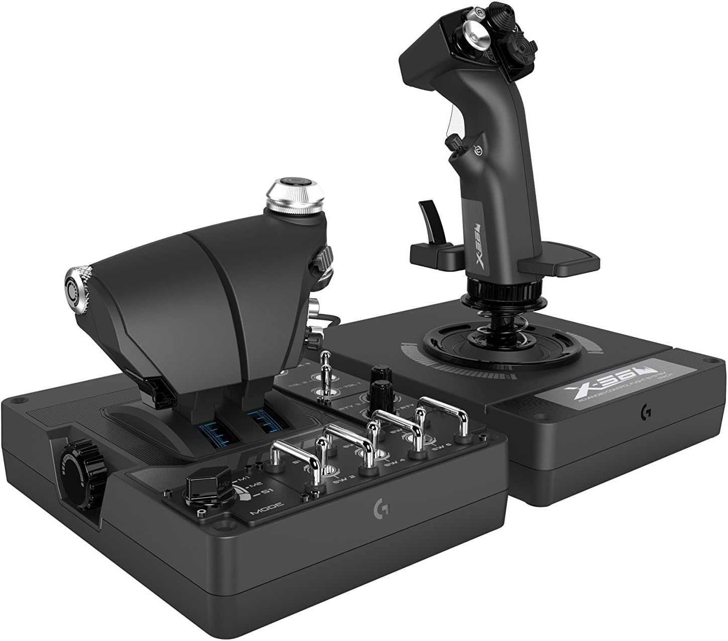 Système 3M avec Commande des Gaz RVB & Joystick Logitech G X56 H.O.T.A.S