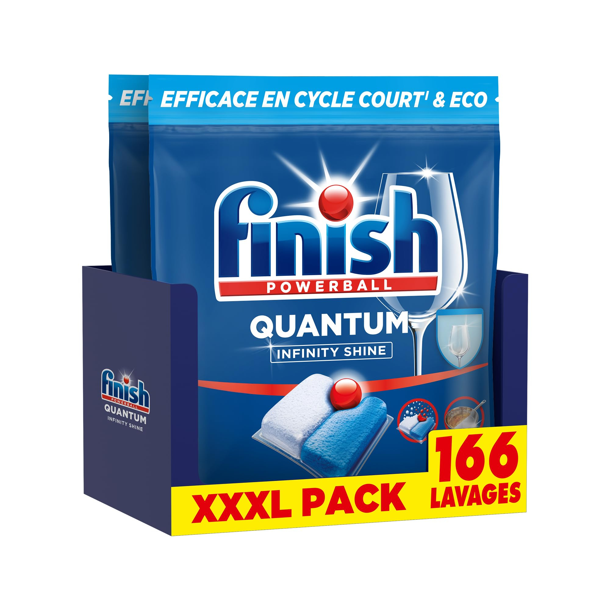 Pack de 166 Capsules de Lave-Vaisselle Finish Quantum Infinity Shine [ via prévoyez et économisez ]