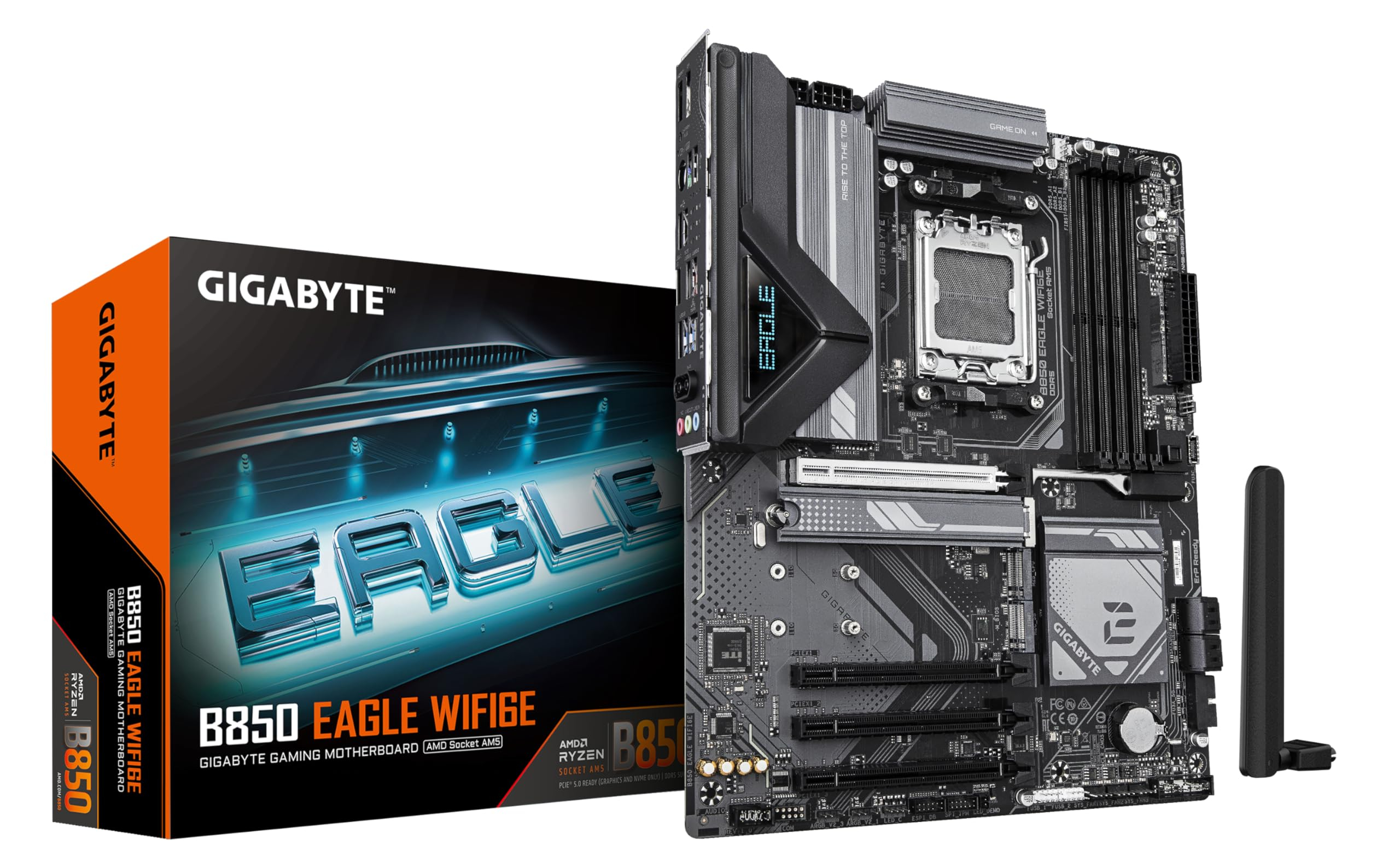 Carte Mère Gigabyte B850 Eagle WIFI6E - AMD Ryzen 9000 Series CPUs, VRM numérique 8+2+2 Phases, jusqu'à 8200MHz DDR5