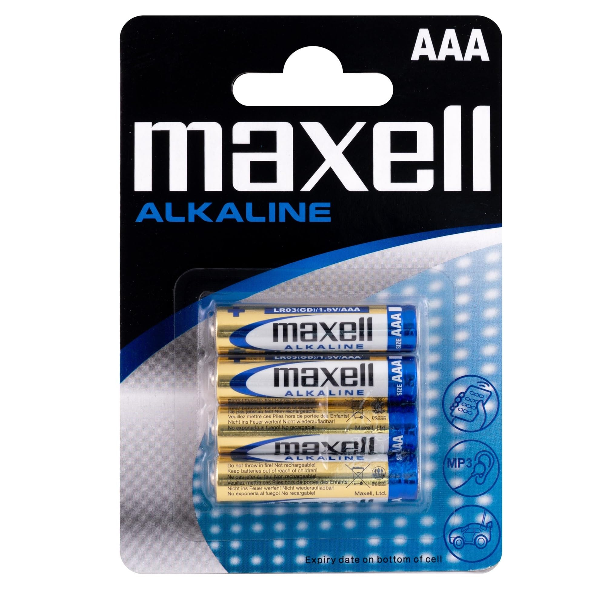 Lot de 4 piles Maxell - Long Lasting Power (LR03)