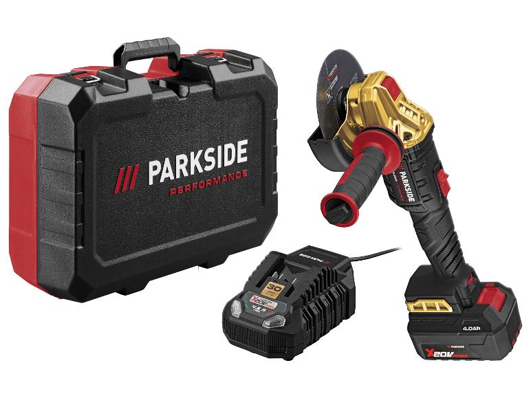 Set de démarrage meuleuse d’angle sans fil Parkside Performance Édition Limitée 30 ans + batterie + chargeur, 20 V