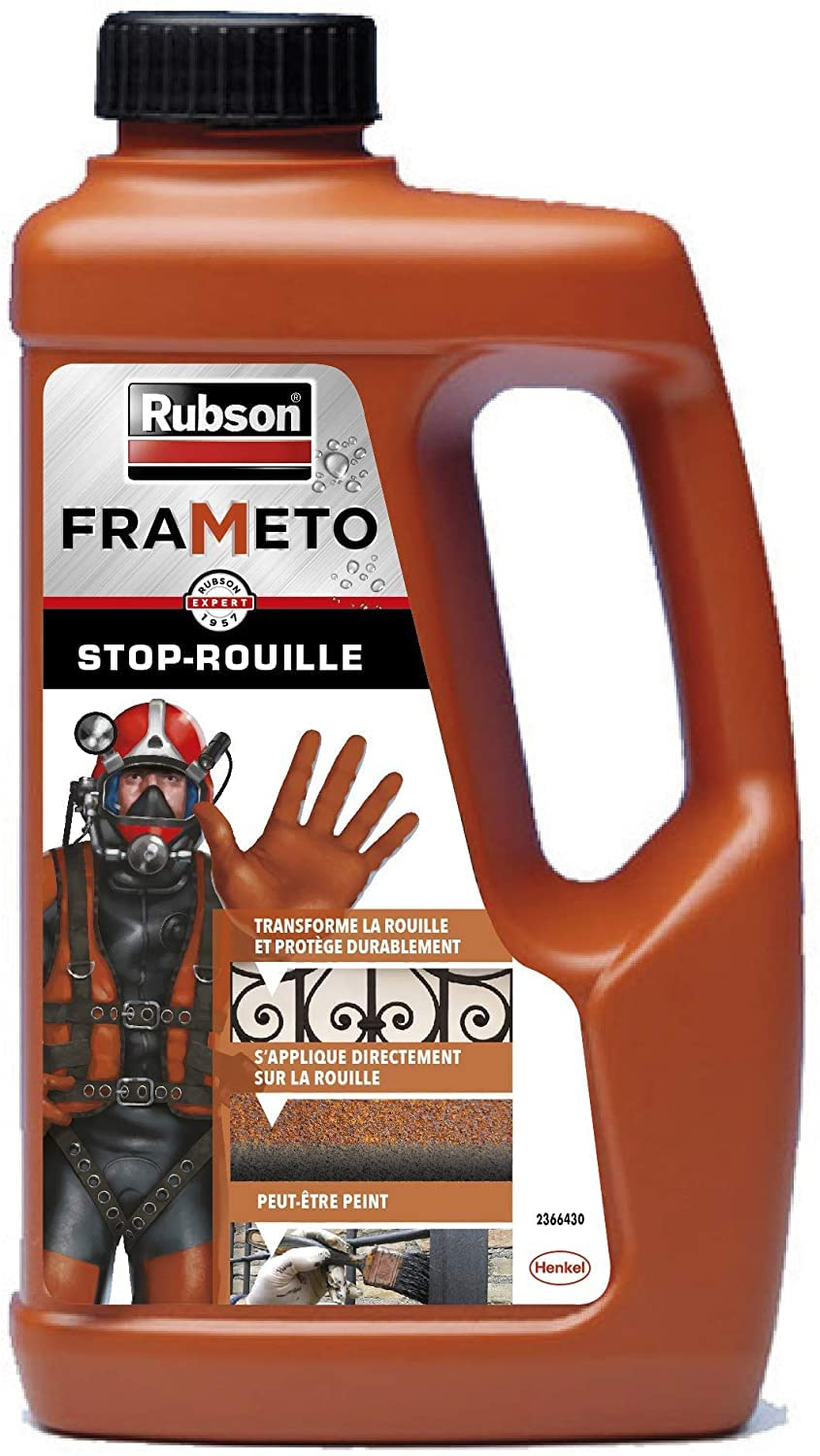 Bidon d'1L de Traitement Anti-Rouille Rubson Frameto Stop-Rouille