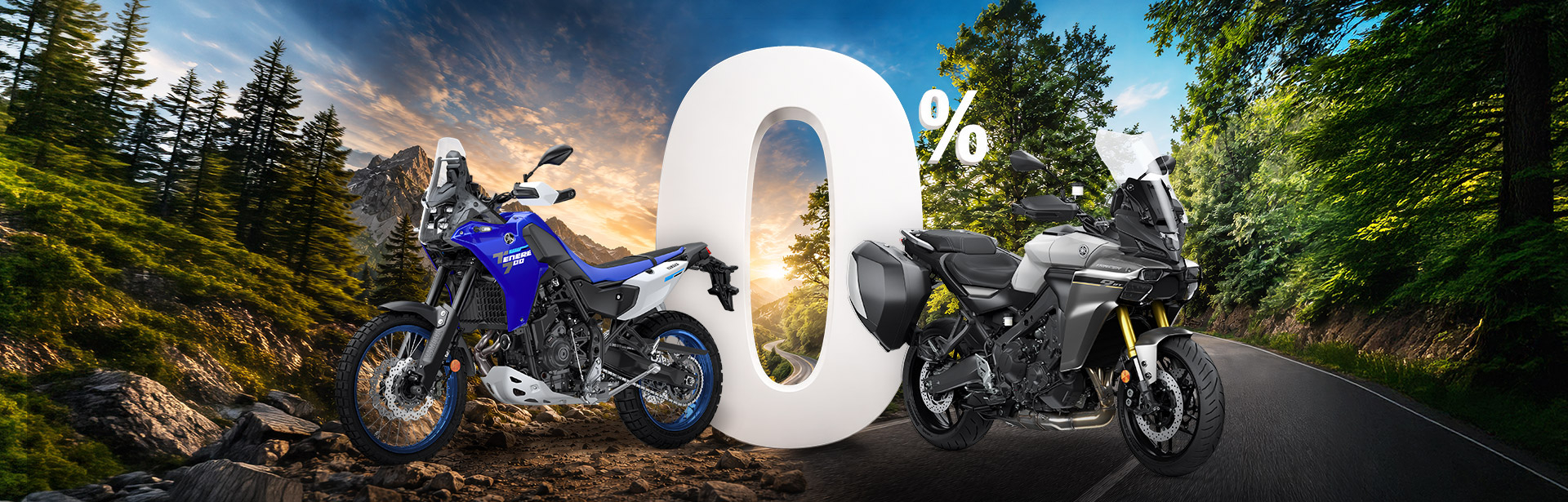 Crédit à taux 0% TAEG fixe sur 24 mois sur l'ensemble des modèles Yamaha des gammes Tracer 9 et Ténéré 700