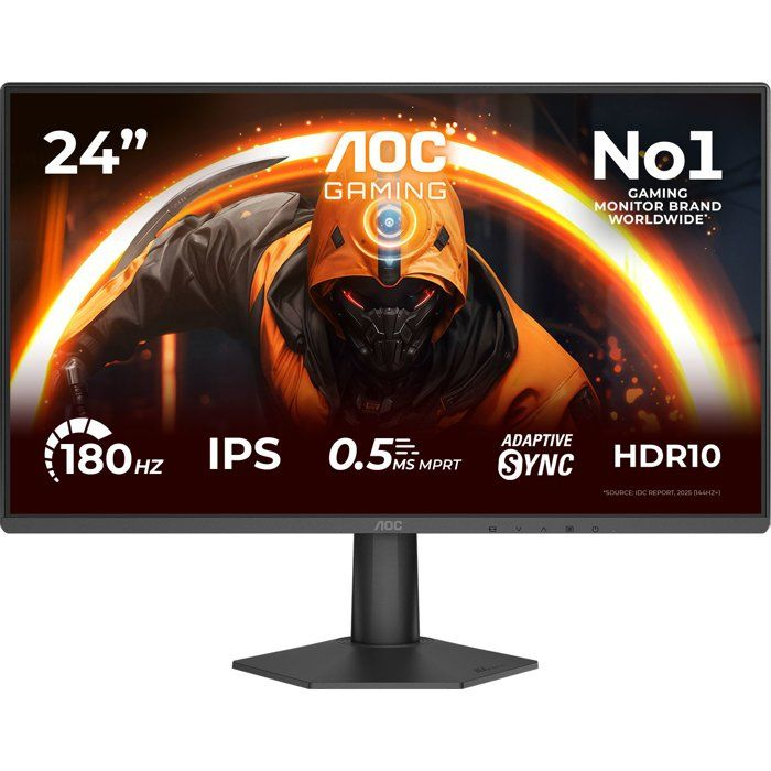 Écran PC 23,8" - AOC, Full HD, 180 Hz, IPS, 0,5 ms, HDR10 Adaptive Sync