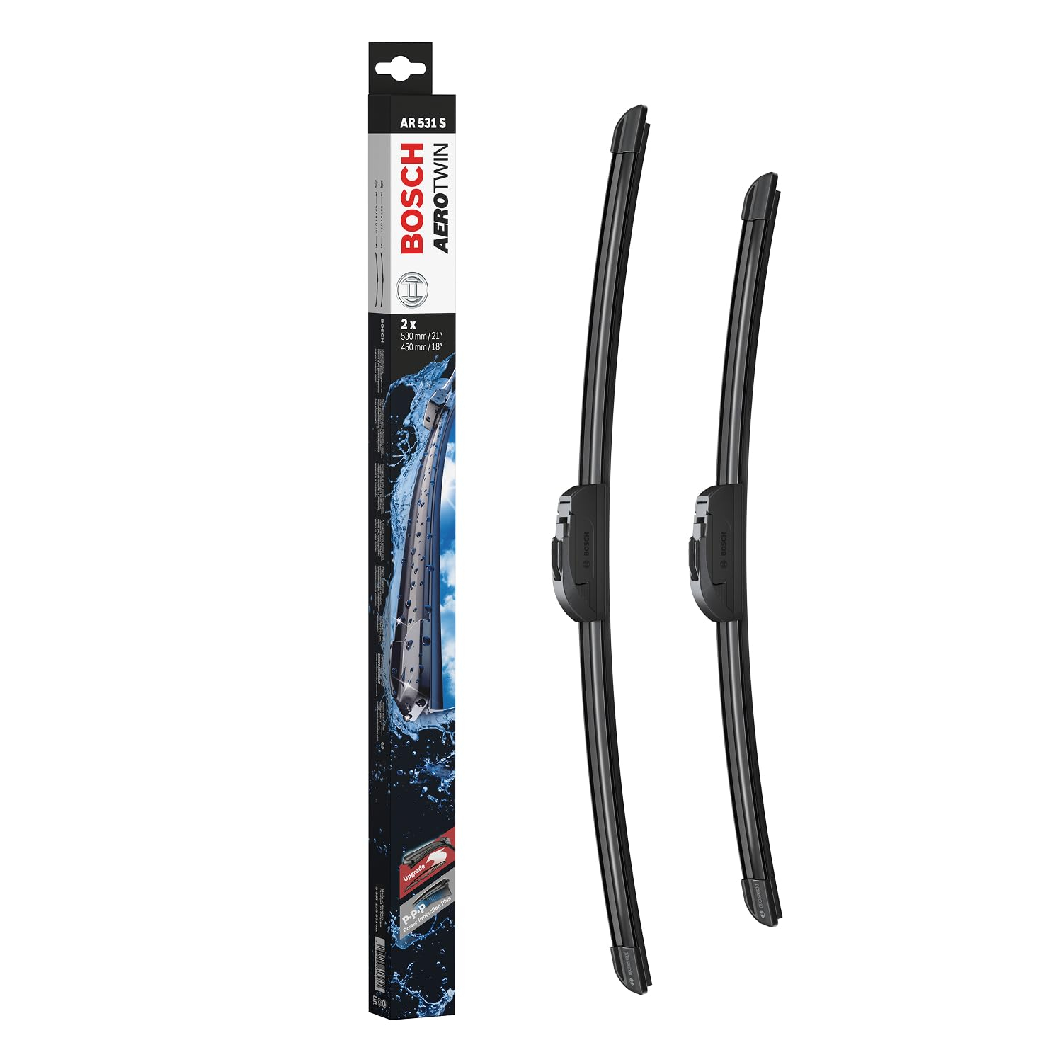 Balai d'essuie-glace Aerotwin Retro Spoiler Bosh - AR531S, 530 mm / 450 mm